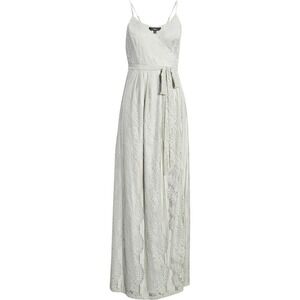 Lulus Lovely in Lace Embroidered Wrap Maxi Dress Gown Small NWT